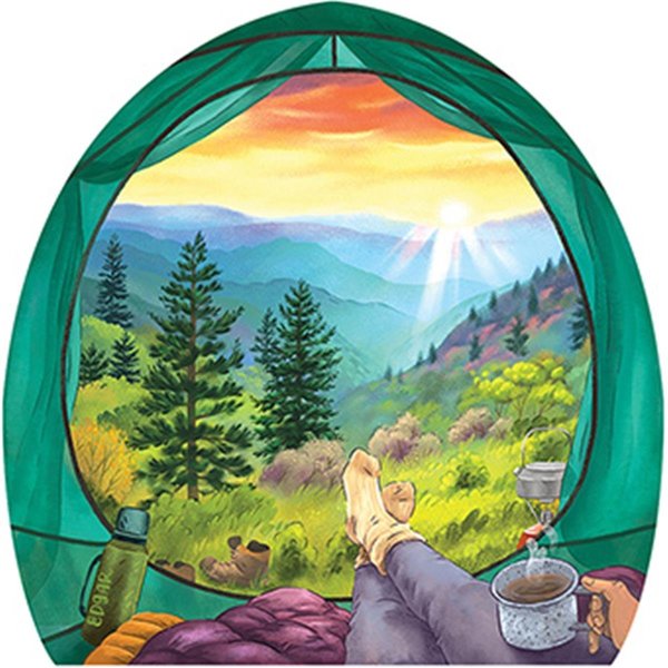 Caridad Tent View Mountain Sticker CA1843729